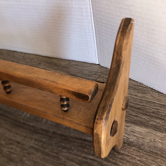 Vtg Solid Wood Skinny Wall Shelf - Picture 4 of 12